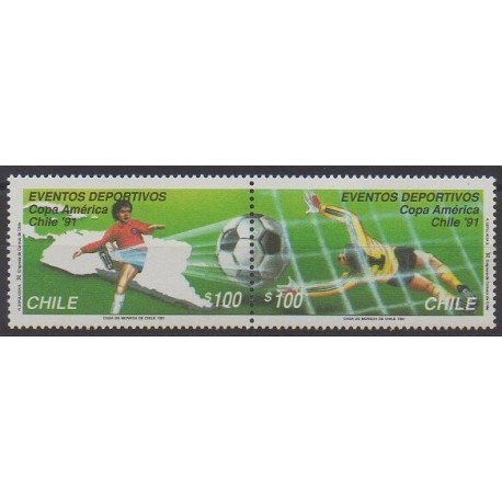 Chile - 1991 - Nb 1028/1029 - Football