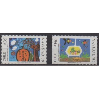 Acheter cette série de timbres du Chili de l'année 1990 (No 1009/1010).