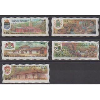 Buy this set of stamps of Chile of the year 1992 (Nb 1103/1107).