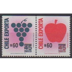 Chile - 1992 - Nb 1116/1117 - Fruits or vegetables