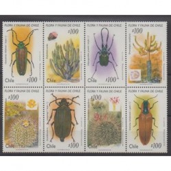 Chili - 1995 - No 1259/1266 - Flore - Insectes