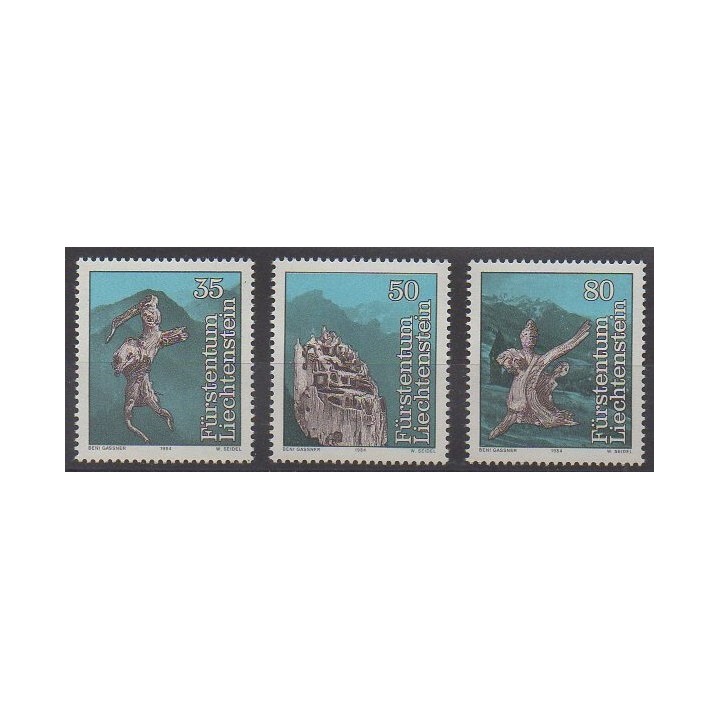 Acheter cette série de timbres du Liechtenstein  de l'année 1984 (No 784/786).