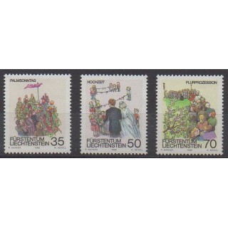 Buy this set of stamps of Liechtenstein of the year 1986 (Nb 840/842).