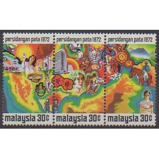 Acheter cette série de timbres de Malaisie de l'année 1972 (No 97/99).