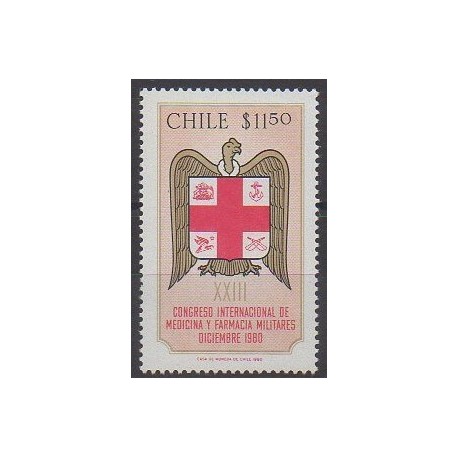 Chili - 1980 - No 557 - Santé ou Croix-Rouge