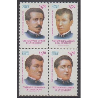 Acheter cette série de timbres du Chili de l'année 1982 (No 599/602).