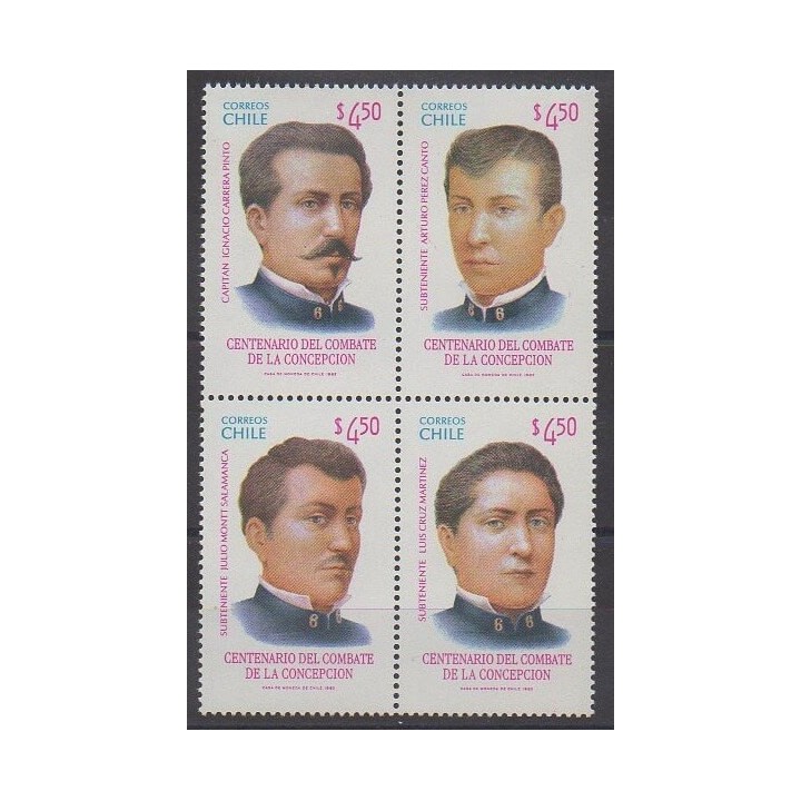 Acheter cette série de timbres du Chili de l'année 1982 (No 599/602).