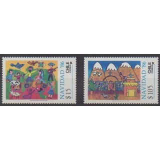 Acheter cette série de timbres du Chili de l'année 1986 (No 760/761).