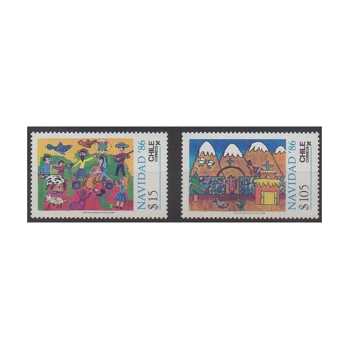 Acheter cette série de timbres du Chili de l'année 1986 (No 760/761).