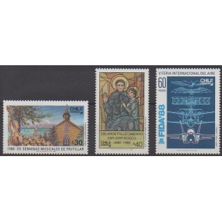 Acheter cette série de timbres du Chili de l'année 1987 (No 832/834).