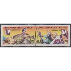 Chili - 1988 - No 873/874 - Artisanat ou métiers