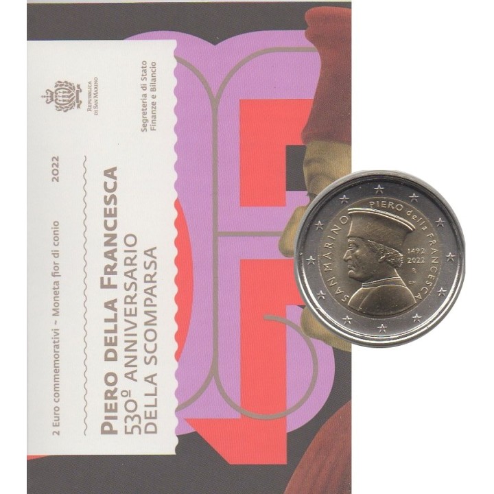 2 euro commémorative - Saint-Marin - 2022 - 530 ans de la mort de Piero Della Francesca - BU