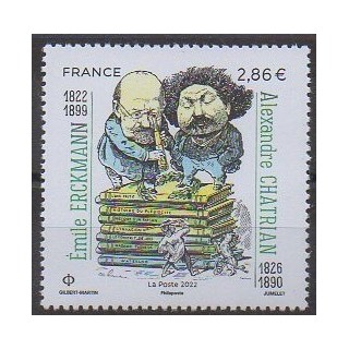 Acheter ce timbre de France de l'année 2022 (Erckmann et Chatrian).