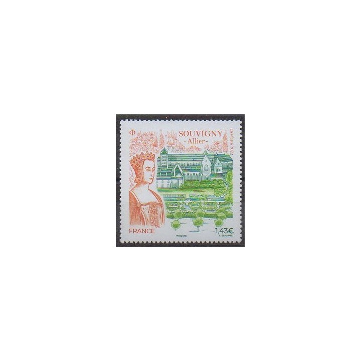 Buy this stamp of France of the year 2022 (Souvigny).
