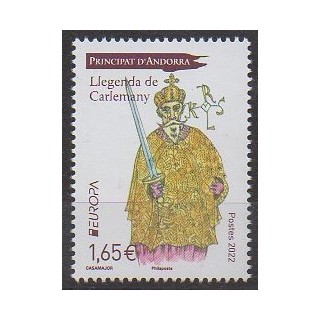 Acheter ce timbre d'Andorre français de l'année 2022 (Légende de Carlemany).