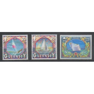 Timbres - Guernesey - 2000 - No 865/867 - bateaux