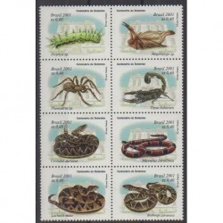 Brésil - 2001 - No 2667/2674 - Reptiles - Insectes
