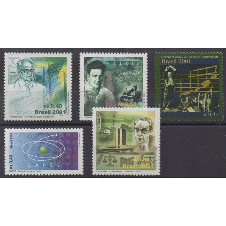 Buy this set of stamps of Brazil of the year 2001 (Nb 2698/2702).