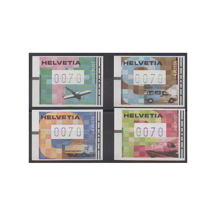 Acheter cette série de timbres de Suisse de l'année 2001 (No TD16/TD19).