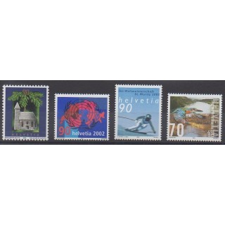 Acheter cette série de timbres de Suisse de l'année 2002 (No 1739/1742).