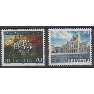 Buy this set of stamps of Swiss of the year 2002 (Nb 1707/1708).