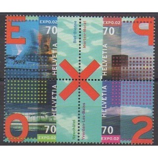 Buy this set of stamps of Swiss of the year 2002 (Nb 1710/1713).