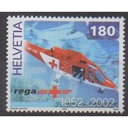 Suisse - 2002 - No 1709 - Santé ou Croix-Rouge - Hélicoptères