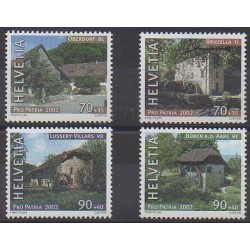 Swiss - 2002 - Nb 1714/1717 - Monuments