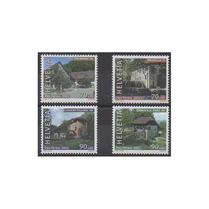 Acheter cette série de timbres de Suisse de l'année 2002 (No 1714/1717).
