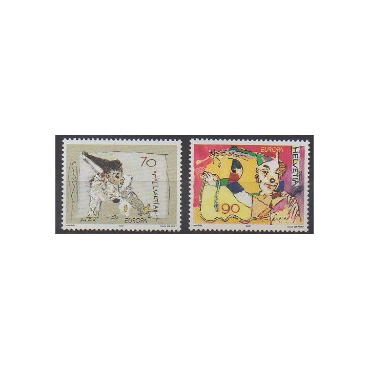 Buy this set of stamps of Swiss of the year 2002 (Nb 1719/1720).