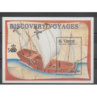 Timbres - Saint-Vincent - 1991 - No BF 128 - Christophe Colomb