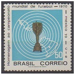 Brésil - 1970 - No 932 - Coupe du monde de football