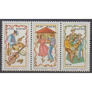Acheter cette série de timbres du Brésil de l'année 1982 (No 1561/1563).