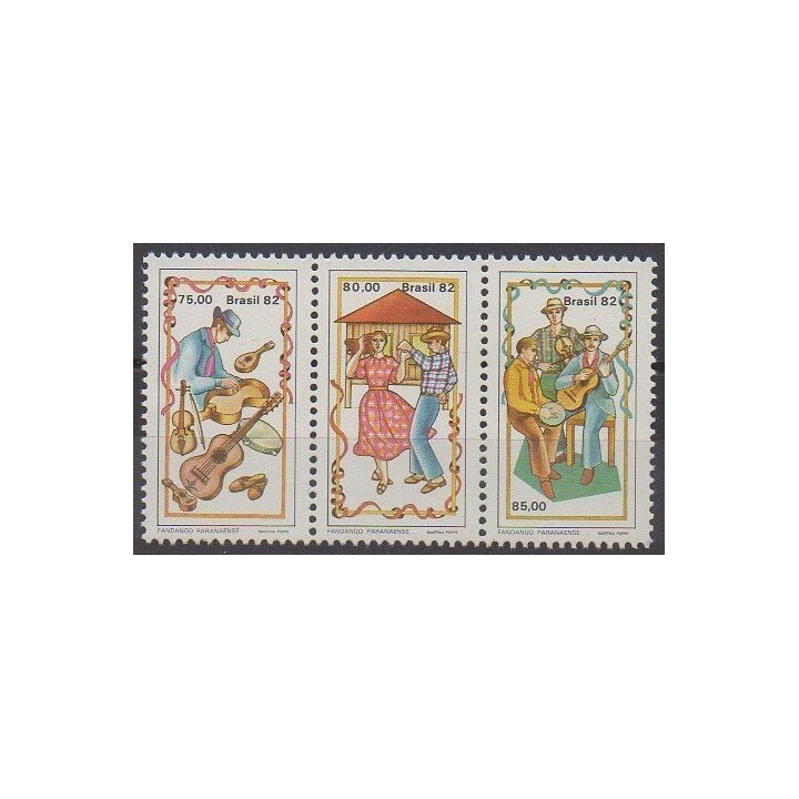 Acheter cette série de timbres du Brésil de l'année 1982 (No 1561/1563).