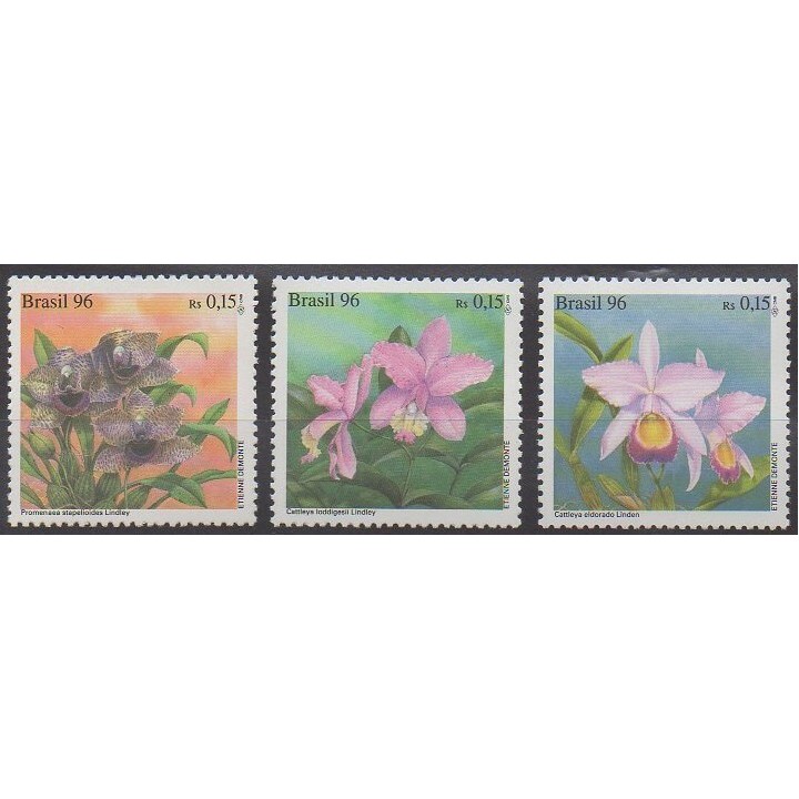 Acheter cette série de timbres du Brésil de l'année 1996 (No 2290/2292).