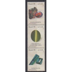 Brésil - 1998 - No 2375/2377 - Minéraux - Pierres précieuses