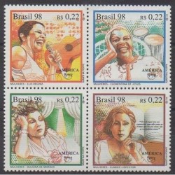 Brésil - 1998 - No 2379/2382 - Célébrités