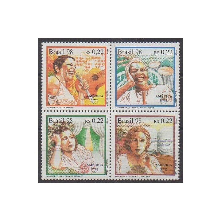 Acheter cette série de timbres du Brésil de l'année 1998 (No 2379/2382).