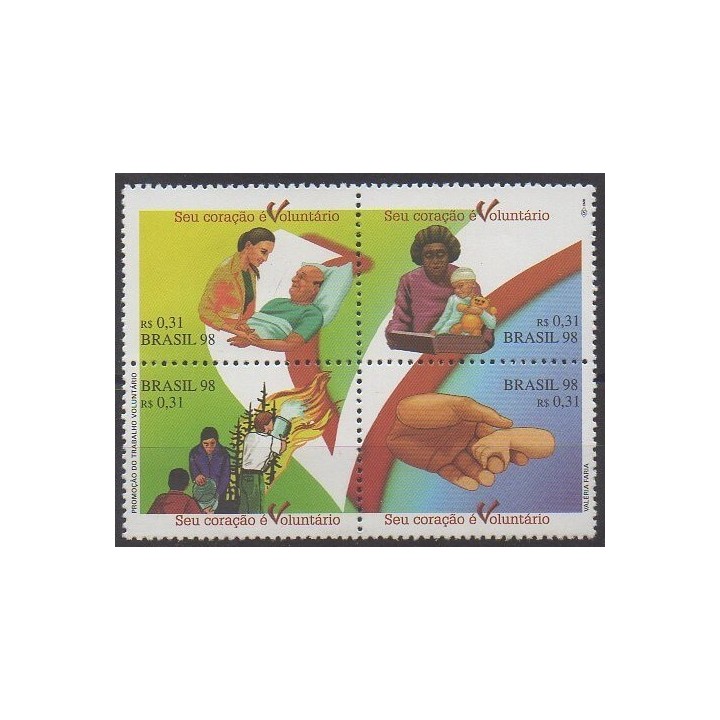 Acheter cette série de timbres du Brésil de l'année 1998 (No 2388/2391).
