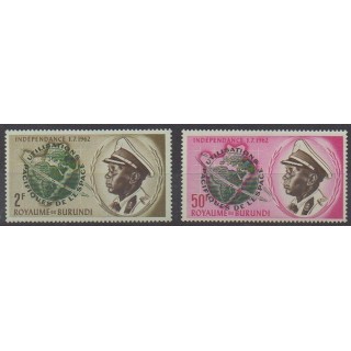 Acheter cette série de timbres du Burundi de l'année 1963 (No 52/53).