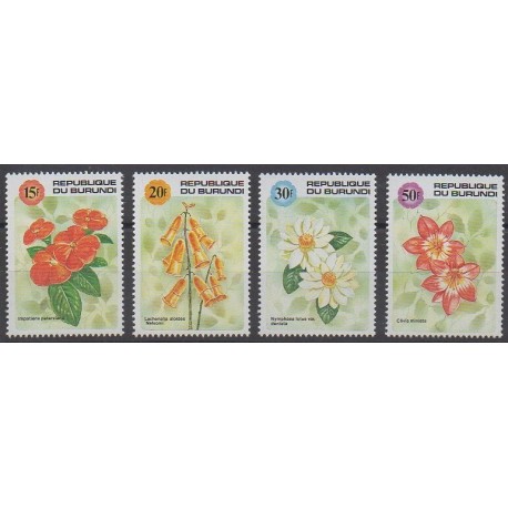 Burundi - 1992 - No 954/957 - Fleurs
