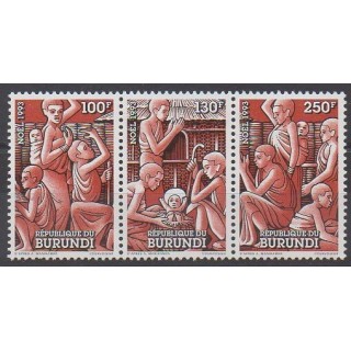 Acheter cette série de timbres du Burundi de l'année 1993 (No 1008/1010).