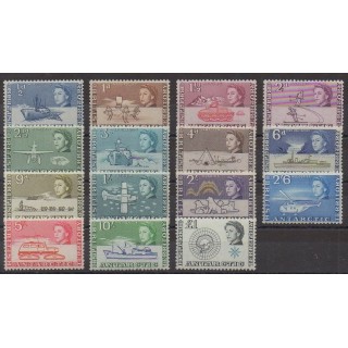 Acheter cette série de timbres de l'Antarctique britannique de l'année 1963 (No 1/15).