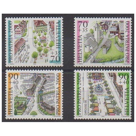 Suisse - 2000 - No 1638/1641 - Sites