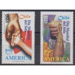 Chili - 2000 - No 1570D/1570E - Santé ou Croix-Rouge