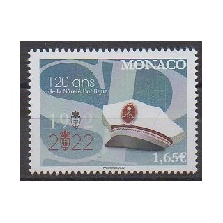 Acheter ce timbre de Monaco de l'année 2022 (120 ans Sûreté Publique).