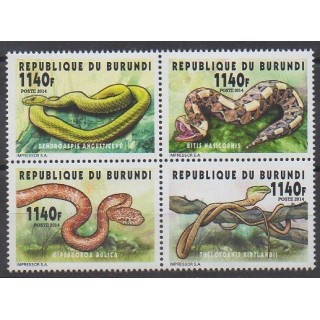 Acheter cette série de timbres du Burundi de l'année 2014 (No 2293/2296).