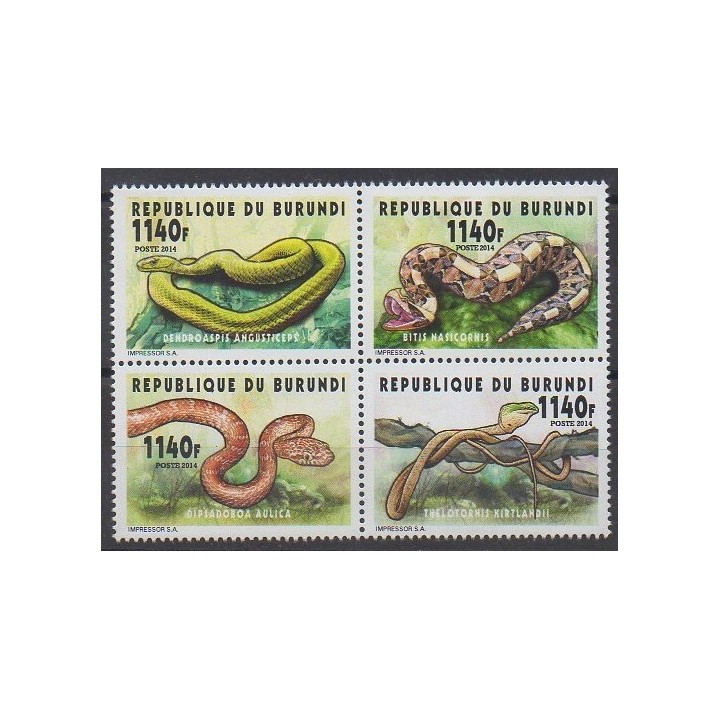 Buy this set of stamps of Burundi of the year 2014 (Nb 2293/2296).