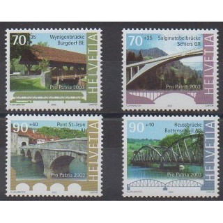 Acheter cette série de timbres de Suisse de l'année 2003 (No 1757/1760).