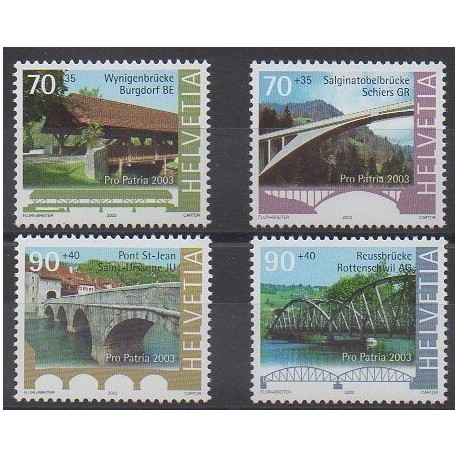 Swiss - 2003 - Nb 1757/1760 - Bridges